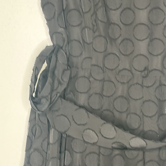 Tommy Hilfiger black polka dots midi dress size 12 whimsigoth, gothic , fariy - Picture 8 of 13